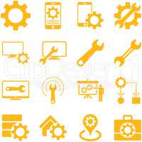 Options and service tools icon set