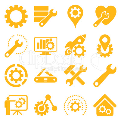 Options and service tools icon set