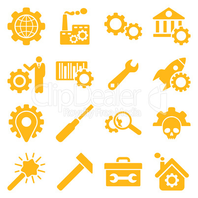 Options and service tools icon set