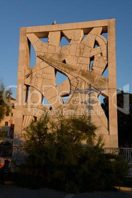 Denkmal in Rovinj, Istrien, Kroatien