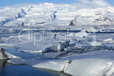 Glacier lagoon Jokulsarlon in Iceland