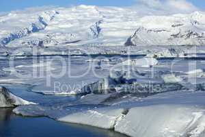 Glacier lagoon Jokulsarlon in Iceland