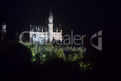 Castle Neuschwanstein at night