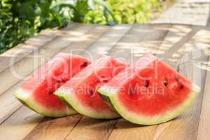 watermelon on the table