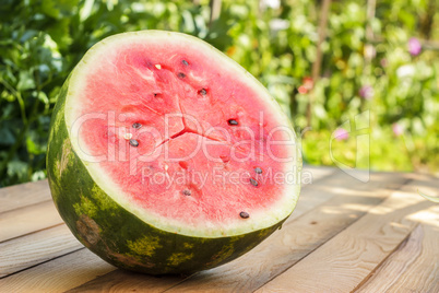 watermelon on the table