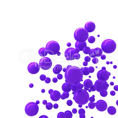 violet spheres abstract technological background