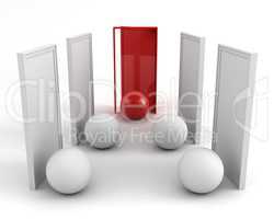 door to success. business success concept