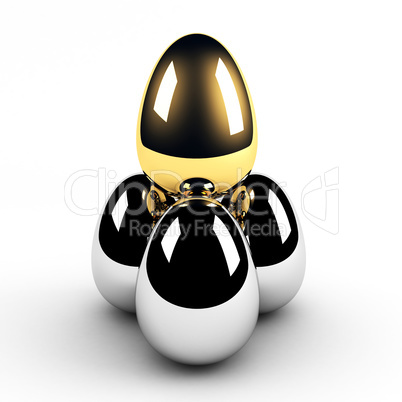 golden egg up leadership concept