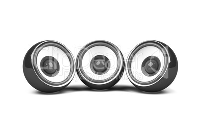three black speakers