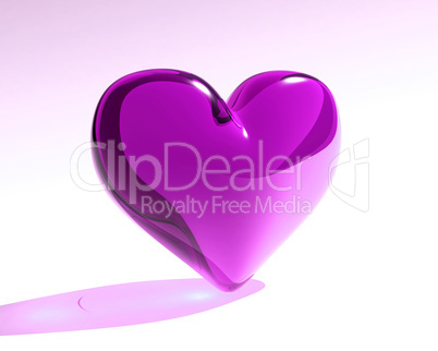 violet glass heart