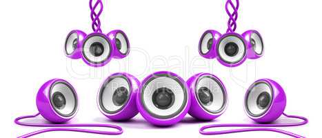 violet stylish futuristic audio system