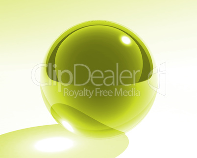 yellow glass sphere