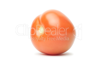 red fresh tomato isolated over white background