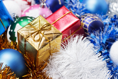 gifts and christmas decoration background gifts and christmas decoration background
