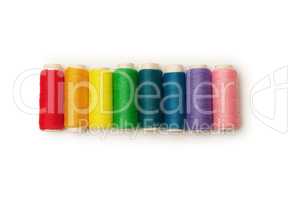 rainbow colored set of threads