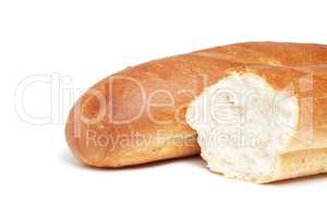 loafs of bread isolated over white background