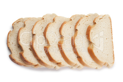 sliced bread isolated over white background