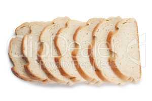 sliced bread isolated over white background