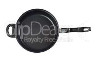 big frying pan isolated over white background
