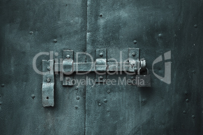 closed metal door with lock