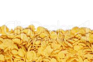 cornflakes background with copy space