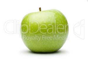 fresh green apple isolated on white background