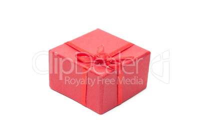 red present box isolated over white