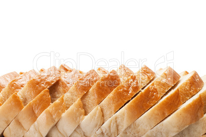 sliced bread background with copy space
