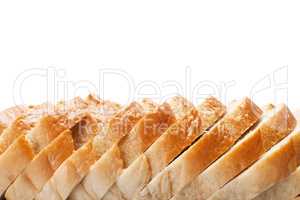 sliced bread background with copy space