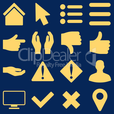 Basic gesture and sign icons