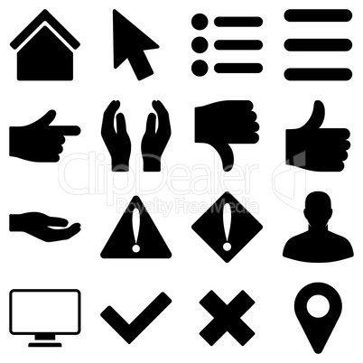 Basic gesture and sign icons