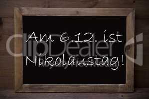 Chalkboard With Nikolaustag Means Nicholas Day
