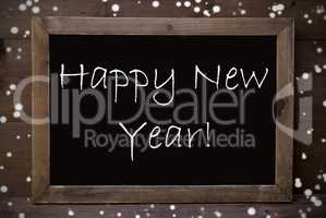 Chalkboard With Happy New Year, Snowflakes