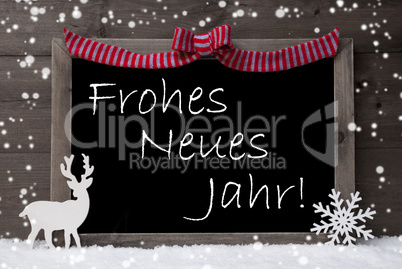 Gray Christmas Card, Snowflakes, Loop, Neues Jahr Mean New Year