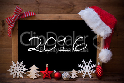 Brown Blackboard Santa Hat Christmas Decoration Text 2016