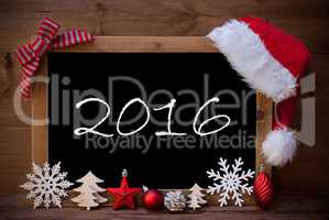 Brown Blackboard Santa Hat Christmas Decoration Text 2016