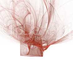 digital fractal on white background