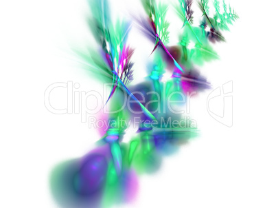 digital fractal on white background