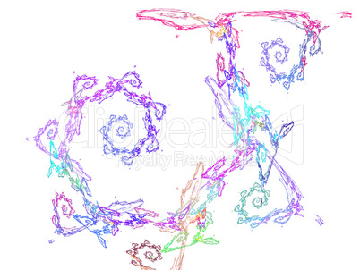 digital fractal on white background