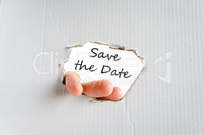 Save the date text concept