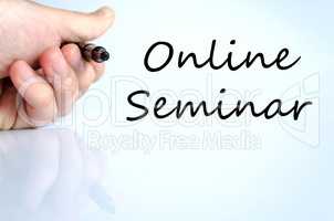 Online seminar text concept