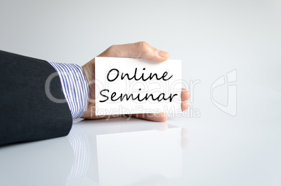 Online seminar text concept