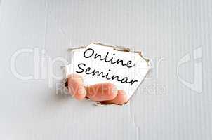 Online seminar text concept