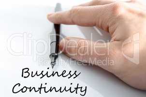 Business continuity text concept