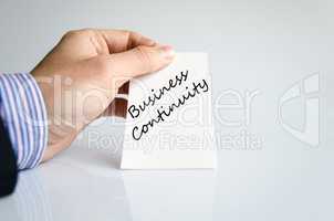 Business continuity text concept