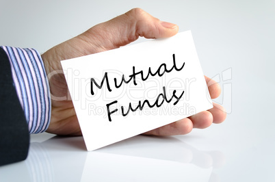 Mutual funds text concept