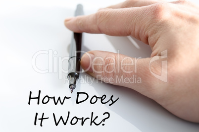 How Does it work text concept