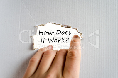 How Does it work text concept
