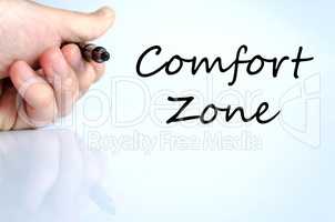 Comfort zone text concept