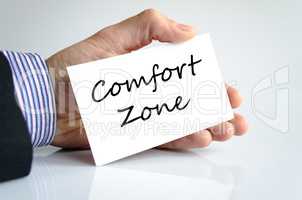 Comfort zone text concept